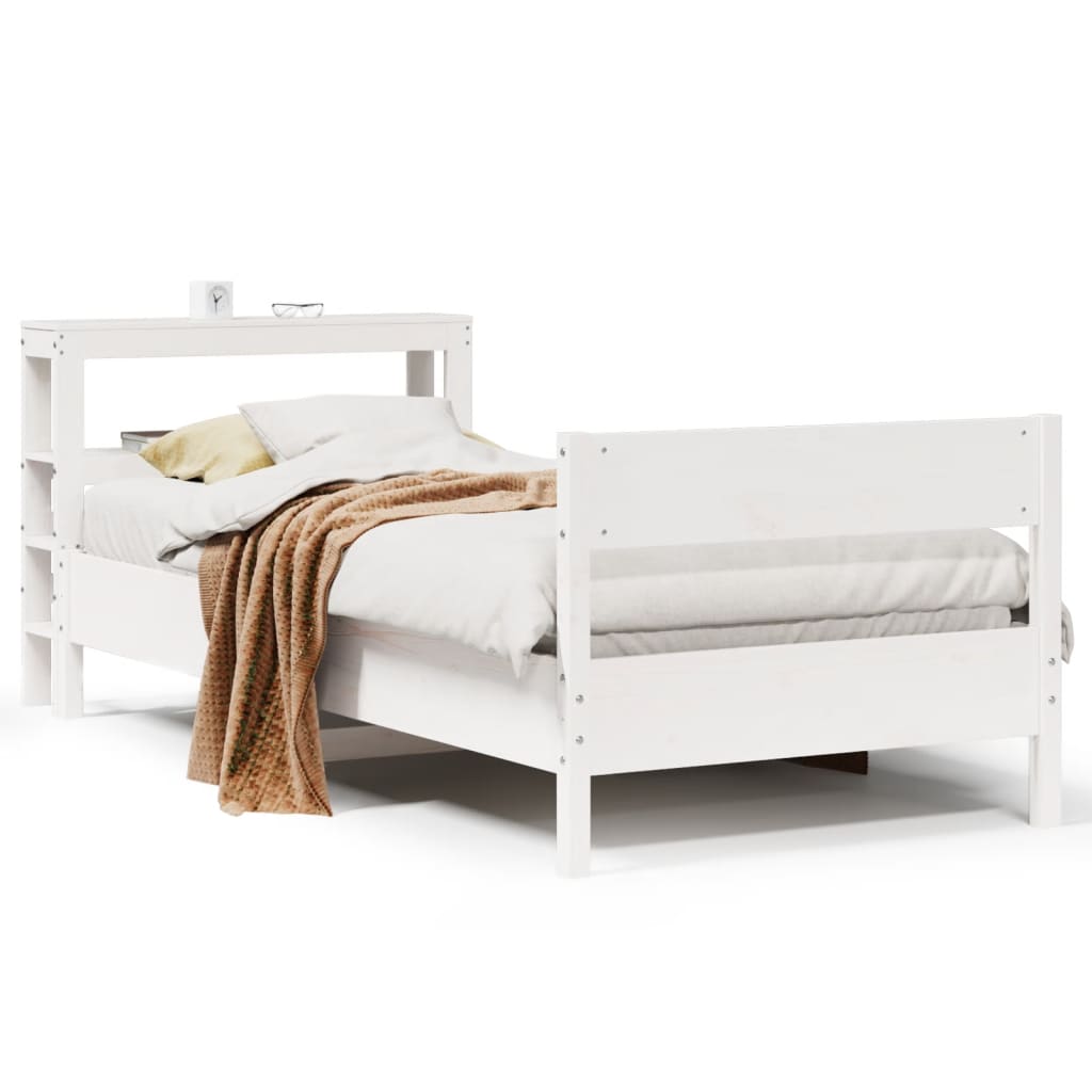 Bedframe zonder matras massief grenenhout wit 90x190 cm is nu te koop bij PeponiXL, paradijselijk wonen!