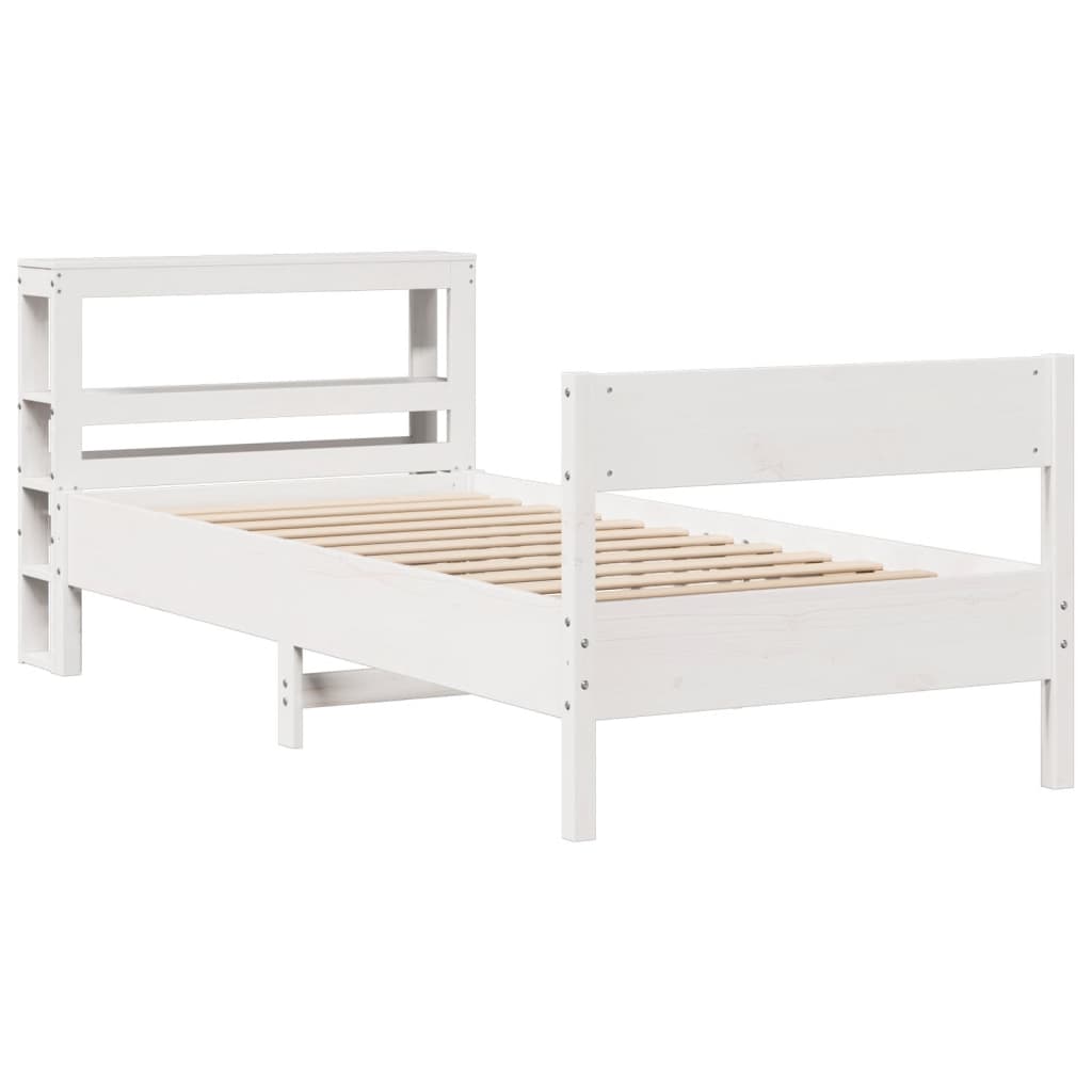 Bedframe zonder matras massief grenenhout wit 90x190 cm is nu te koop bij PeponiXL, paradijselijk wonen!