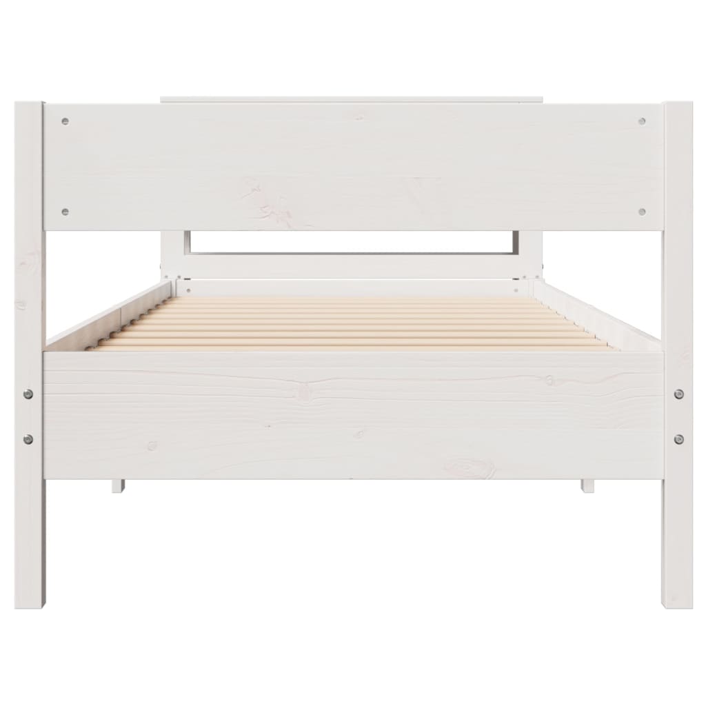Bedframe zonder matras massief grenenhout wit 90x190 cm is nu te koop bij PeponiXL, paradijselijk wonen!