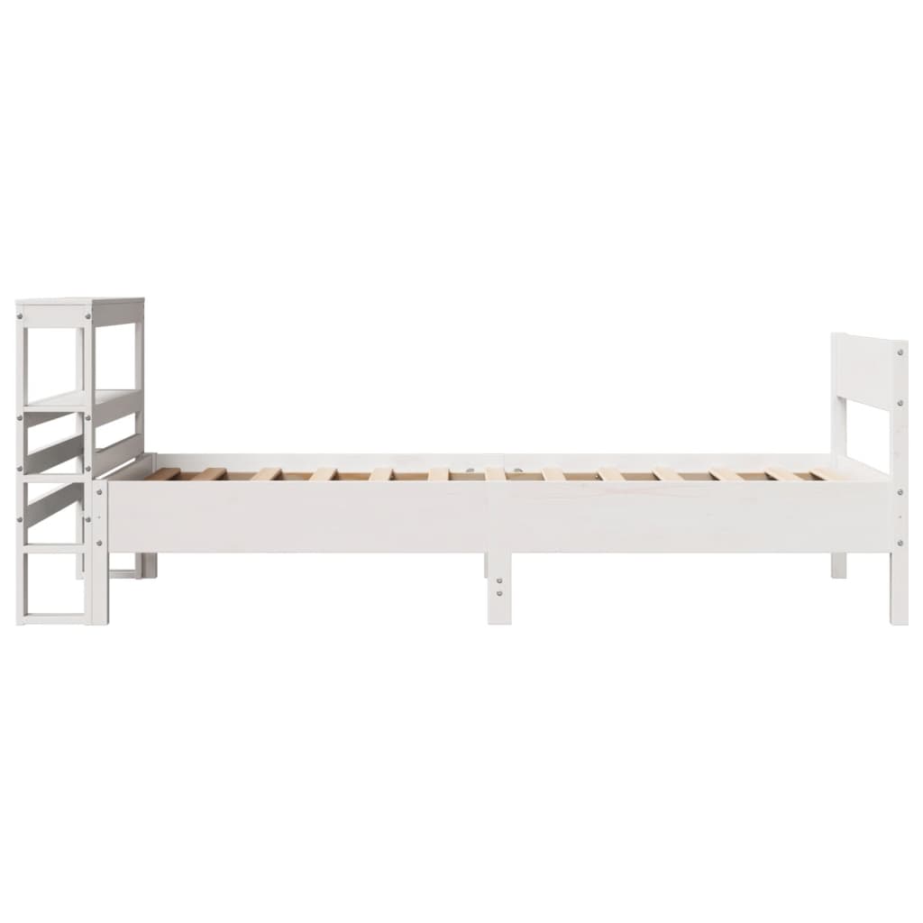 Bedframe zonder matras massief grenenhout wit 90x190 cm is nu te koop bij PeponiXL, paradijselijk wonen!