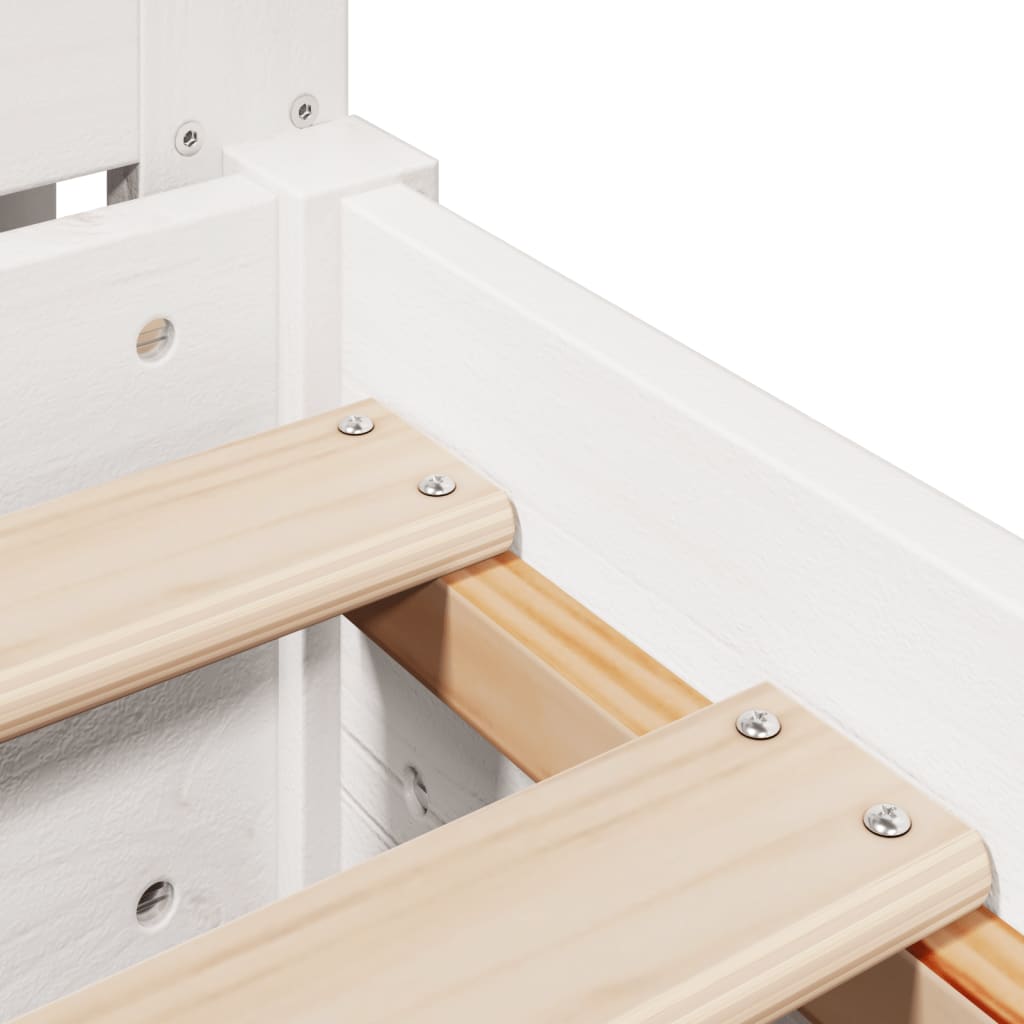 Bedframe zonder matras massief grenenhout wit 90x190 cm is nu te koop bij PeponiXL, paradijselijk wonen!