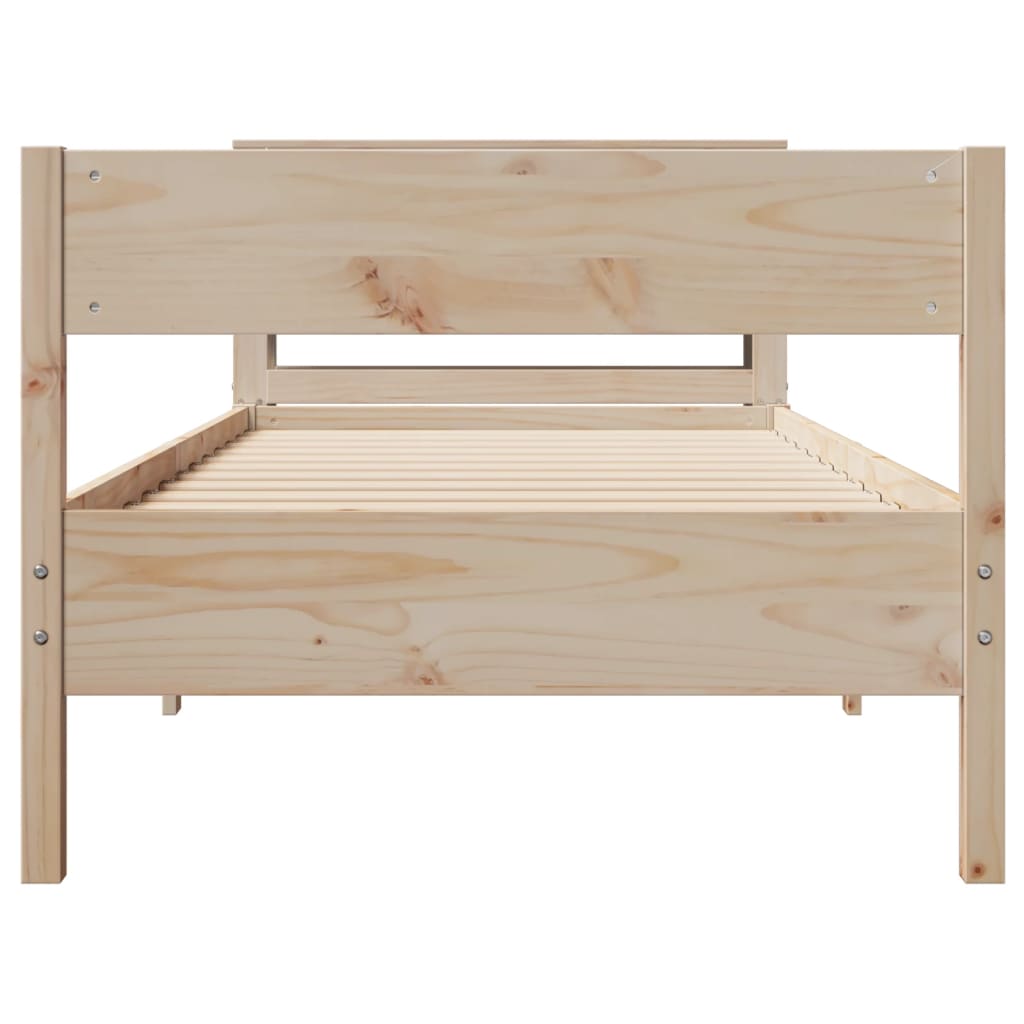 Bedframe zonder matras massief grenenhout 75x190 cm is nu te koop bij PeponiXL, paradijselijk wonen!