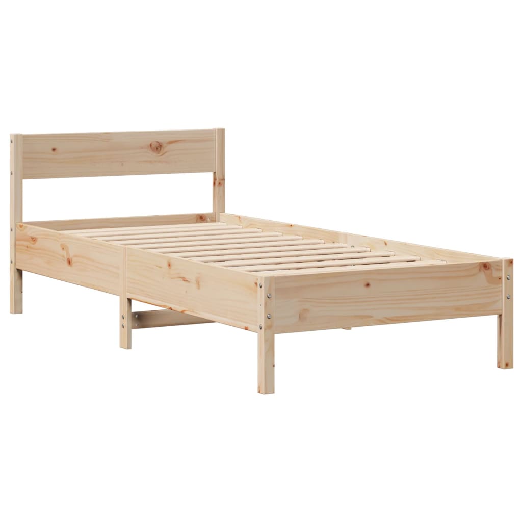 Bedframe zonder matras massief grenenhout 75x190 cm is nu te koop bij PeponiXL, paradijselijk wonen!