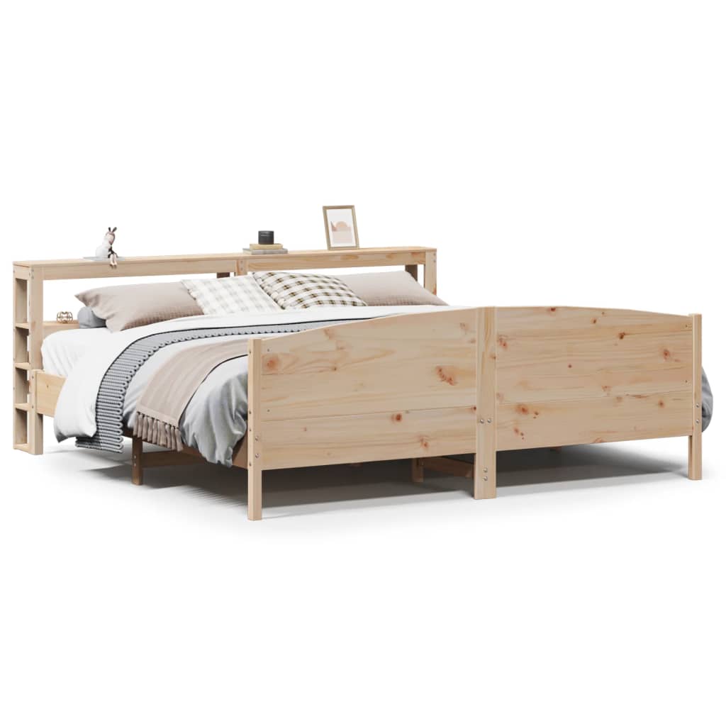 Bedframe zonder matras massief grenenhout 200x200 cm is nu te koop bij PeponiXL, paradijselijk wonen!