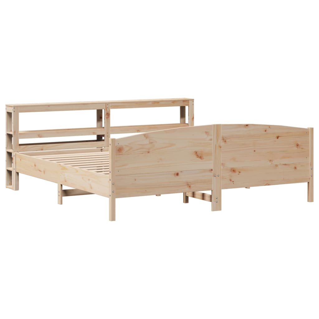 Bedframe zonder matras massief grenenhout 200x200 cm is nu te koop bij PeponiXL, paradijselijk wonen!