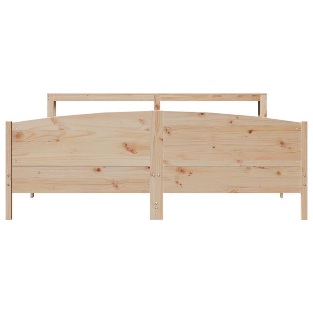 Bedframe zonder matras massief grenenhout 200x200 cm is nu te koop bij PeponiXL, paradijselijk wonen!