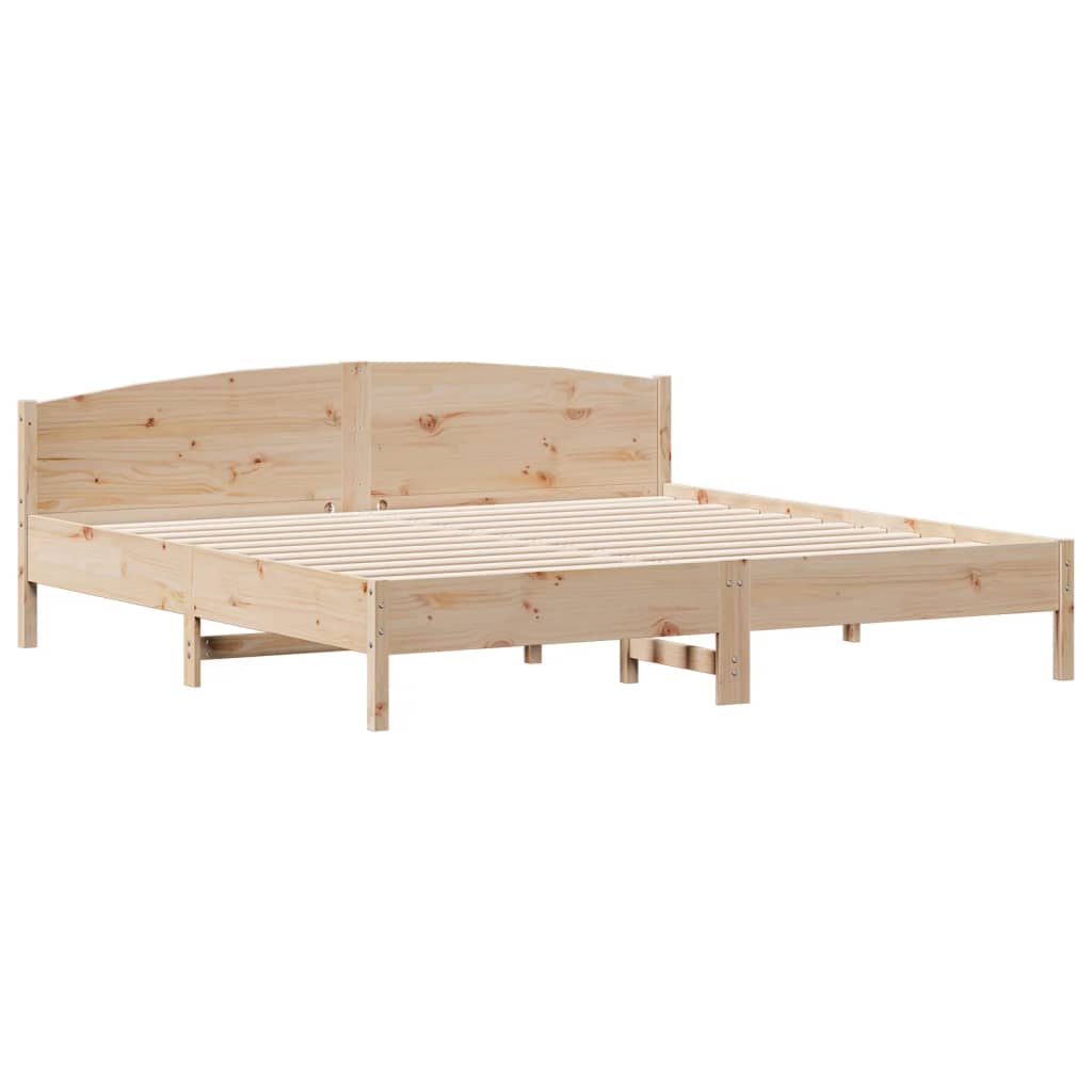 Bedframe zonder matras massief grenenhout 200x200 cm is nu te koop bij PeponiXL, paradijselijk wonen!