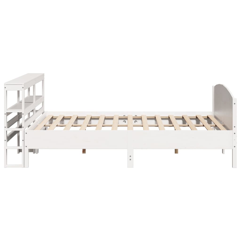 Bedframe zonder matras massief grenenhout wit 200x200 cm is nu te koop bij PeponiXL, paradijselijk wonen!