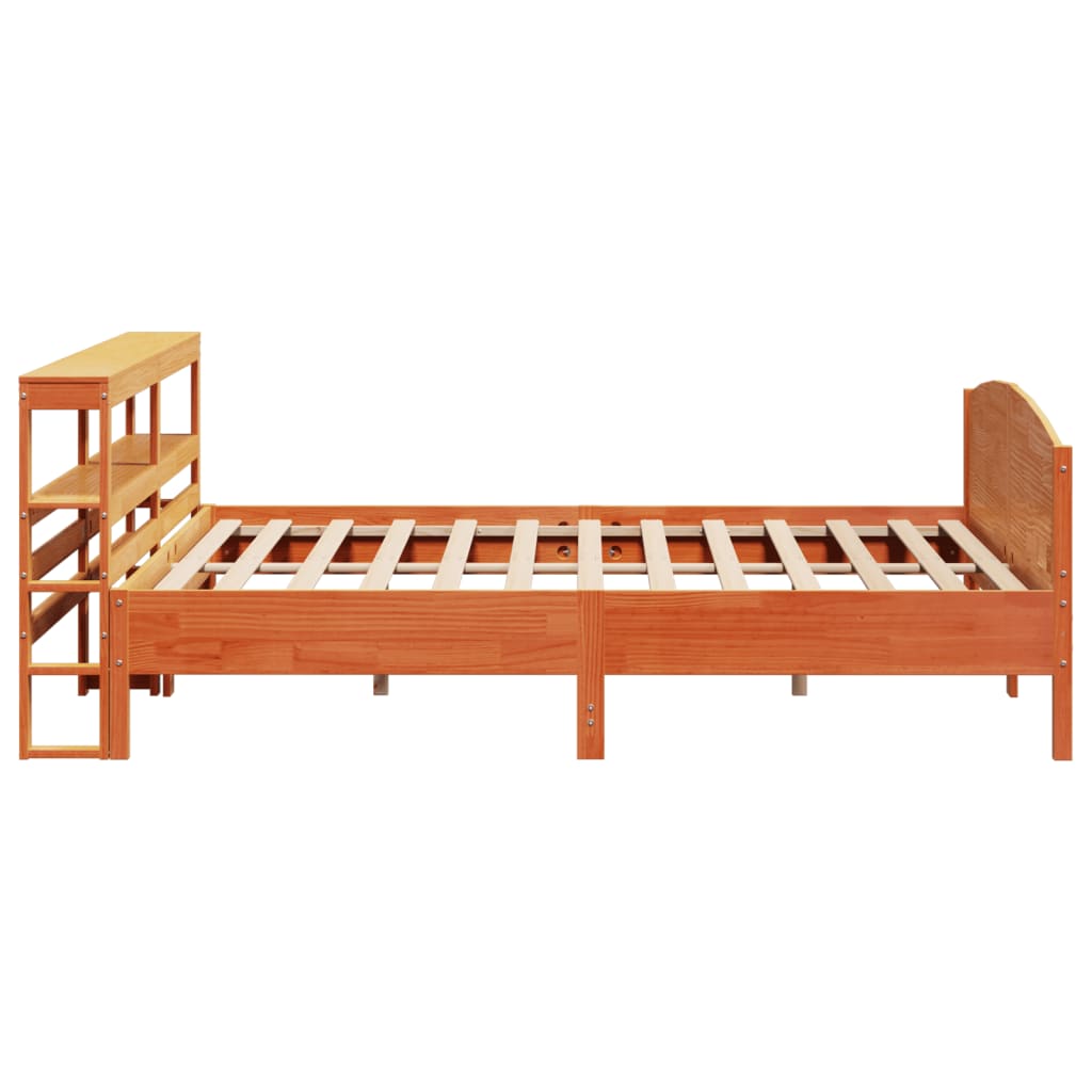 Bedframe zonder matras massief grenenhout wasbruin 200x200 cm is nu te koop bij PeponiXL, paradijselijk wonen!