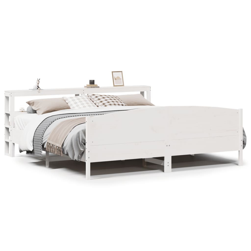 Bedframe zonder matras massief grenenhout wit 180x200 cm is nu te koop bij PeponiXL, paradijselijk wonen!