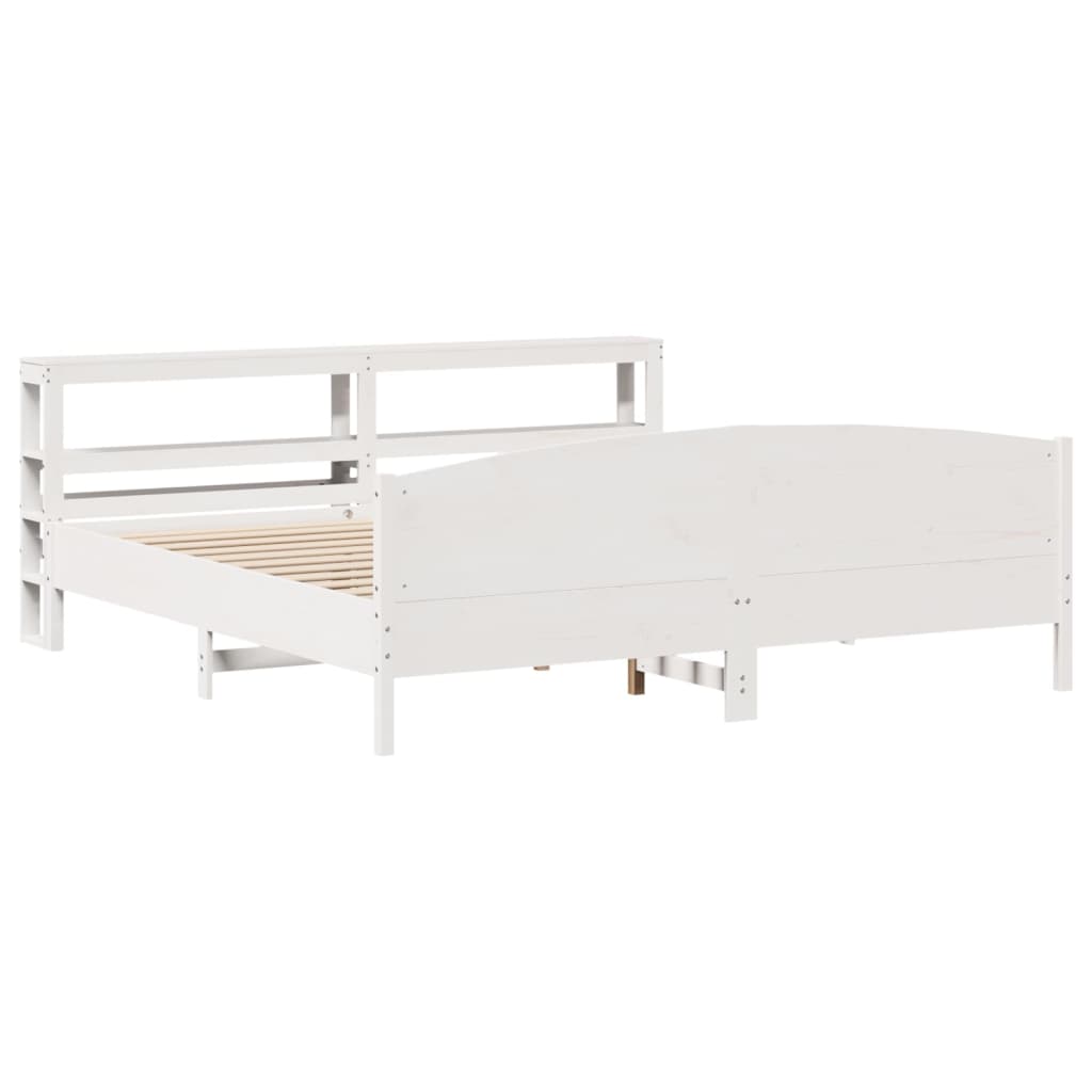 Bedframe zonder matras massief grenenhout wit 180x200 cm is nu te koop bij PeponiXL, paradijselijk wonen!
