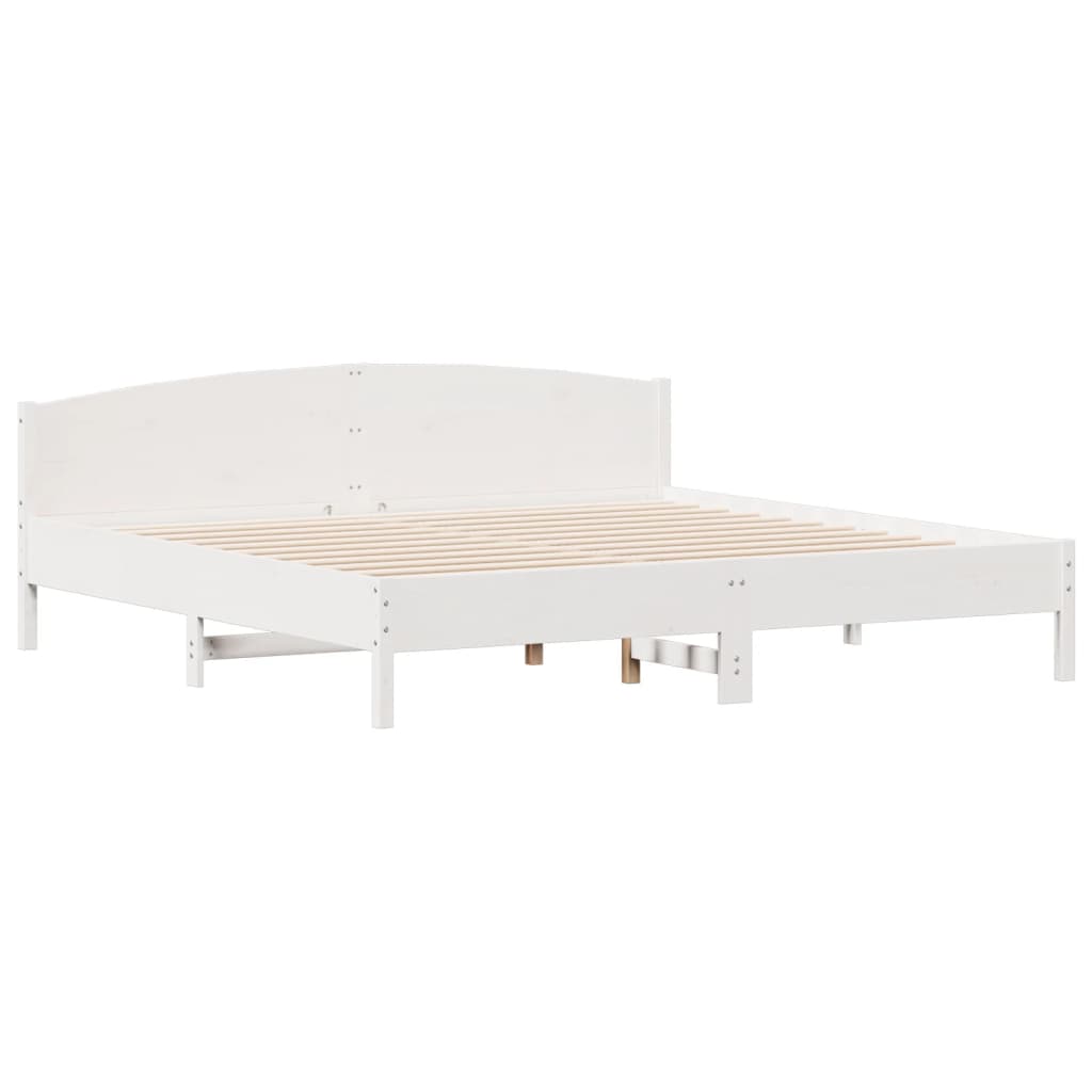 Bedframe zonder matras massief grenenhout wit 180x200 cm is nu te koop bij PeponiXL, paradijselijk wonen!