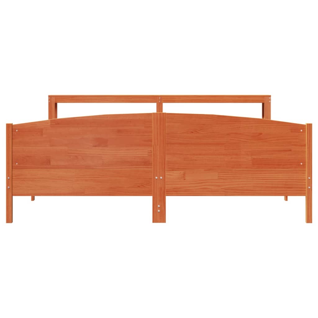 Bedframe zonder matras massief grenenhout wasbruin 180x200 cm is nu te koop bij PeponiXL, paradijselijk wonen!