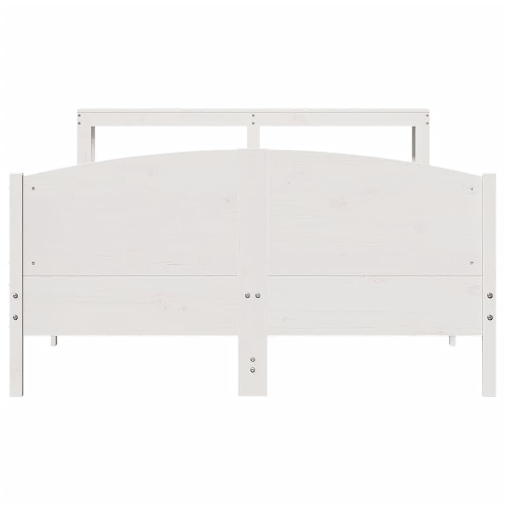 Bedframe zonder matras massief grenenhout wit 160x200 cm is nu te koop bij PeponiXL, paradijselijk wonen!