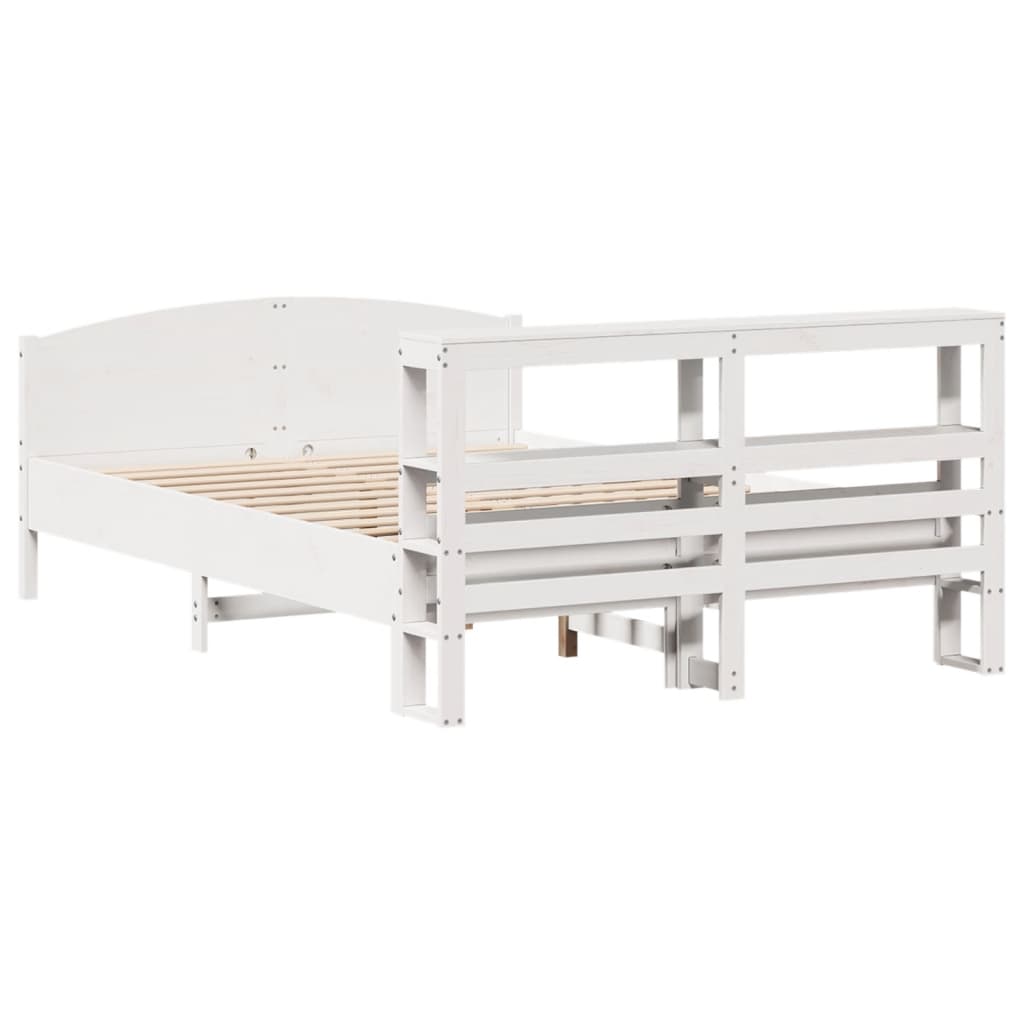 Bedframe zonder matras massief grenenhout wit 160x200 cm is nu te koop bij PeponiXL, paradijselijk wonen!