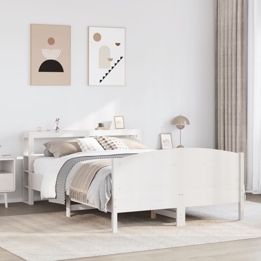 Bedframe zonder matras massief grenenhout wit 160x200 cm is nu te koop bij PeponiXL, paradijselijk wonen!