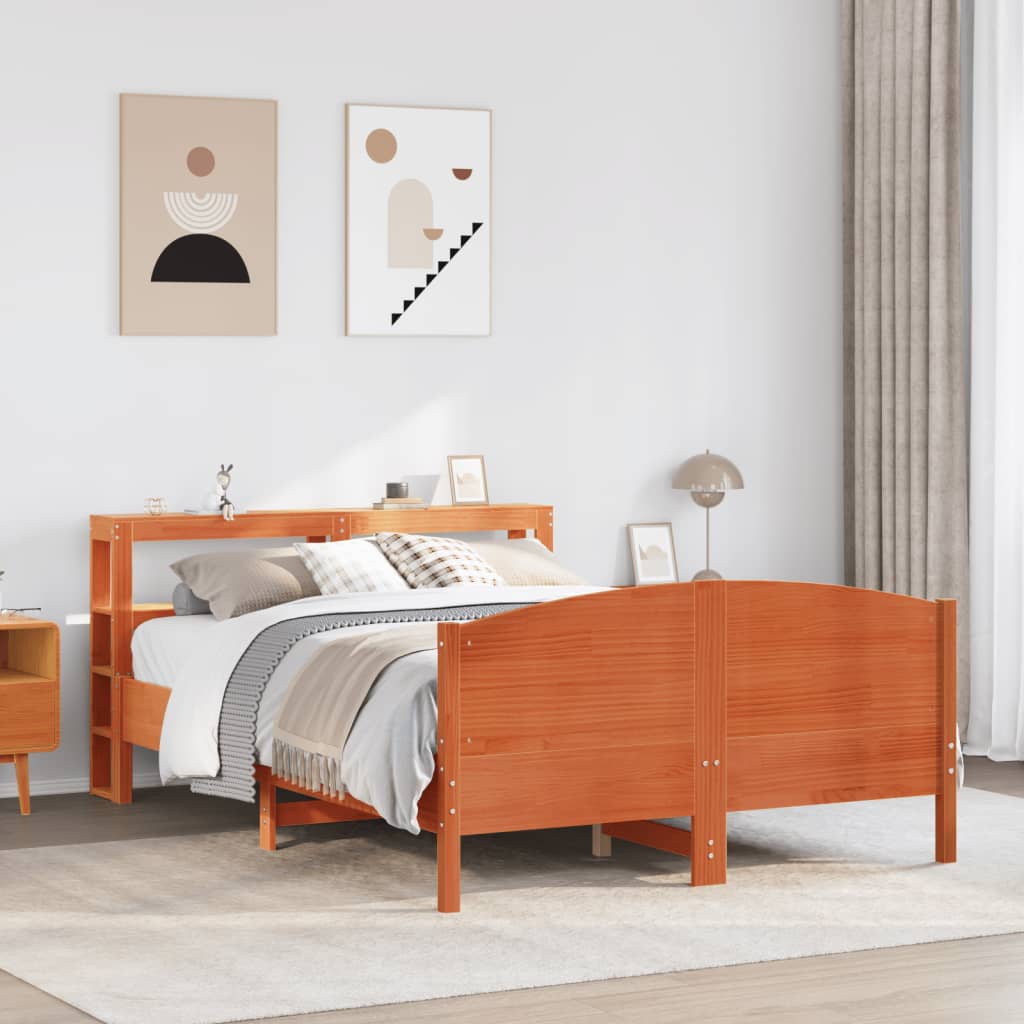 Bedframe zonder matras massief grenenhout wasbruin 160x200 cm is nu te koop bij PeponiXL, paradijselijk wonen!