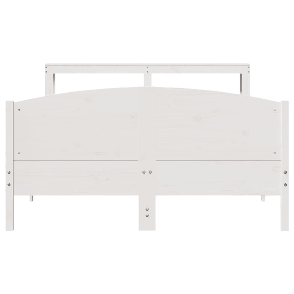 Bedframe zonder matras massief grenenhout wit 150x200 cm is nu te koop bij PeponiXL, paradijselijk wonen!