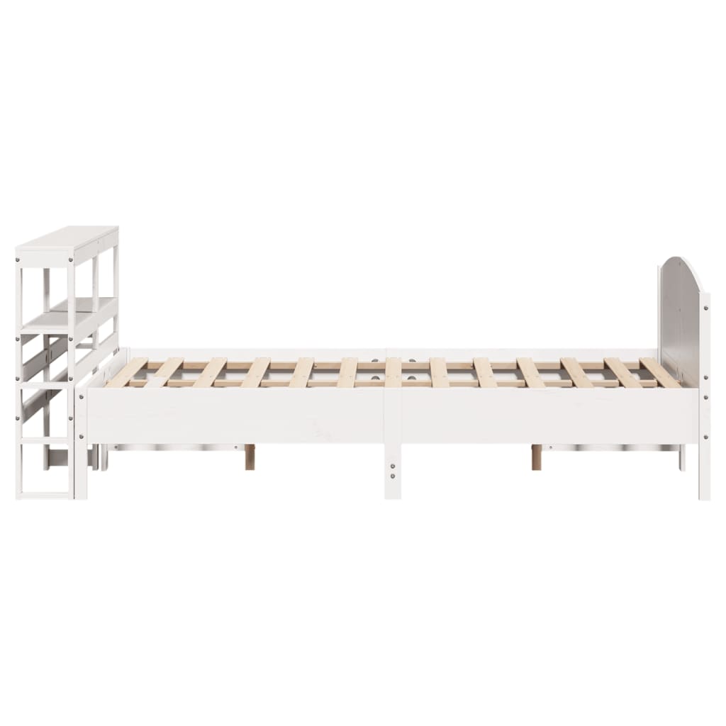 Bedframe zonder matras massief grenenhout wit 150x200 cm is nu te koop bij PeponiXL, paradijselijk wonen!