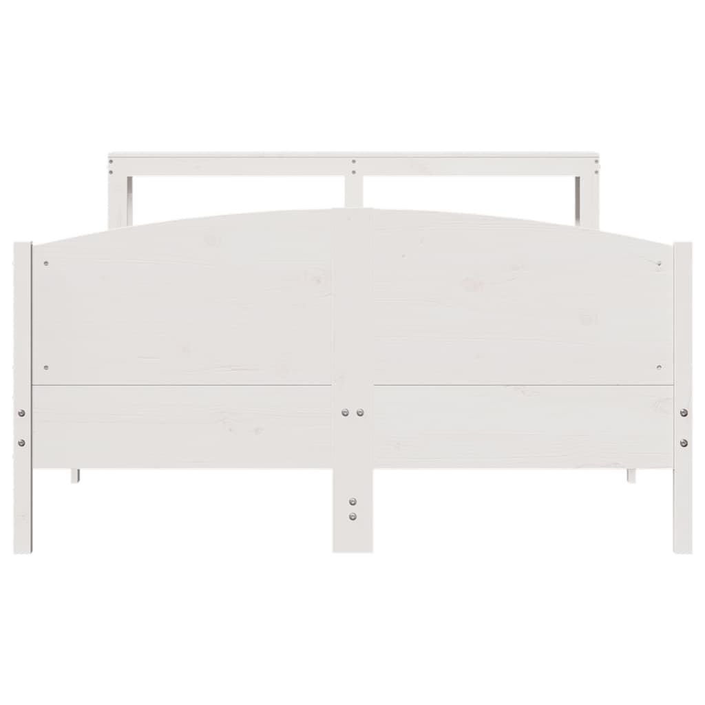 Bedframe zonder matras massief grenenhout wit 140x200 cm is nu te koop bij PeponiXL, paradijselijk wonen!