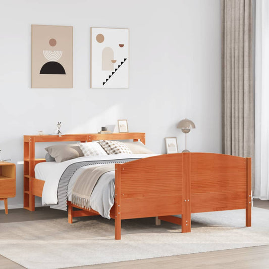 Bed met matras massief grenenhout wasbruin 140x190 cm is nu te koop bij PeponiXL, paradijselijk wonen!