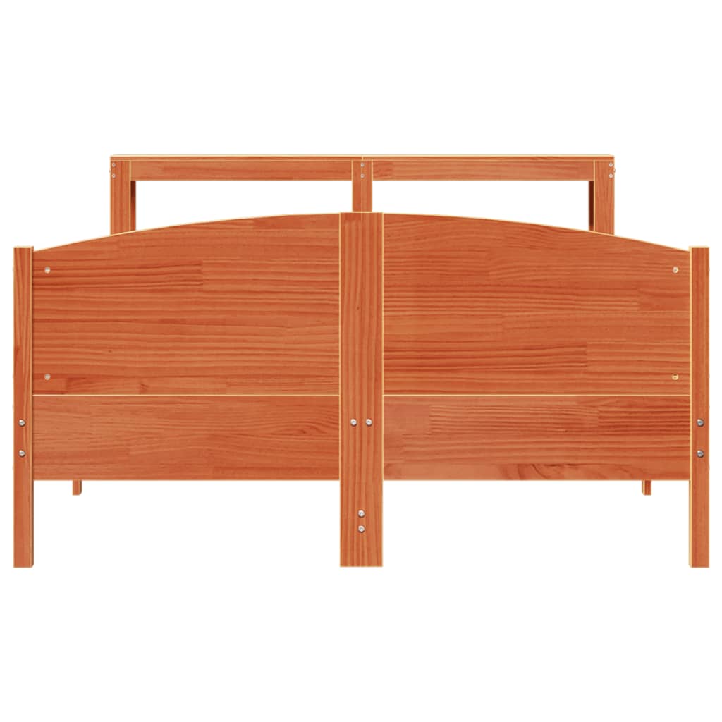 Bedframe zonder matras massief grenenhout wasbruin 120x190 cm is nu te koop bij PeponiXL, paradijselijk wonen!