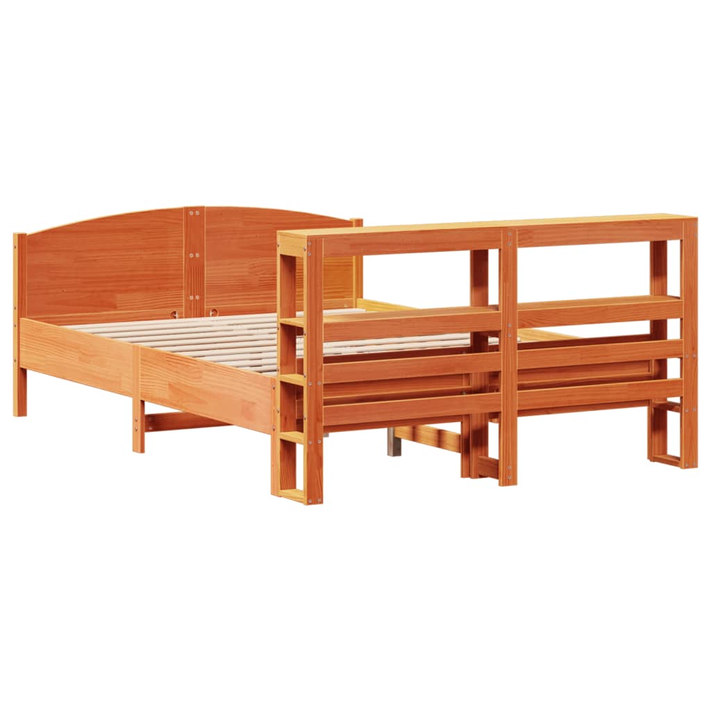 Bedframe zonder matras massief grenenhout wasbruin 120x190 cm is nu te koop bij PeponiXL, paradijselijk wonen!