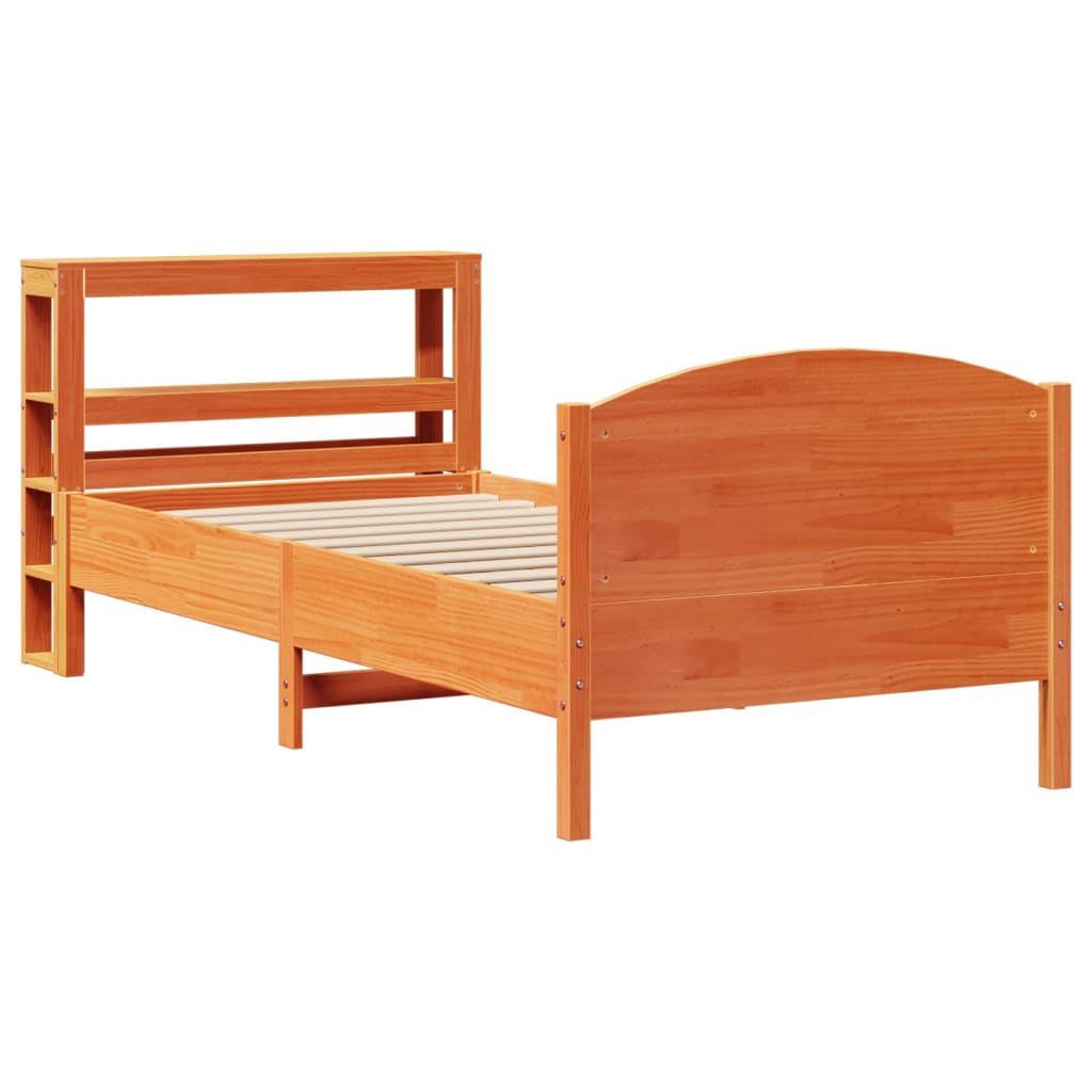 Bedframe zonder matras massief grenenhout wasbruin 100x200 cm is nu te koop bij PeponiXL, paradijselijk wonen!