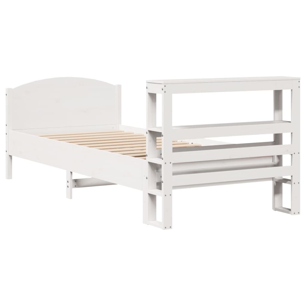 Bedframe zonder matras massief grenenhout wit 90x200 cm is nu te koop bij PeponiXL, paradijselijk wonen!