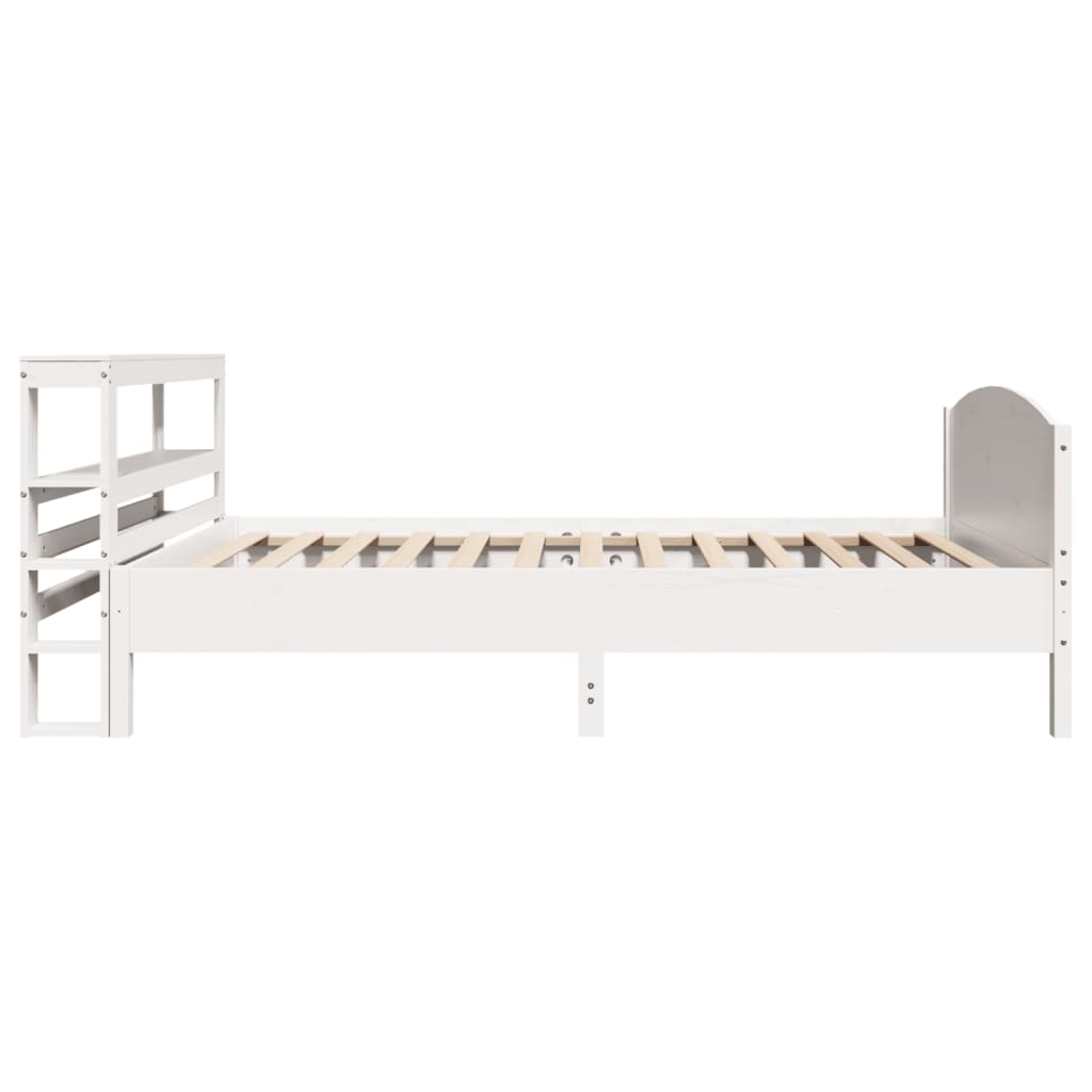 Bedframe zonder matras massief grenenhout wit 75x190 cm is nu te koop bij PeponiXL, paradijselijk wonen!