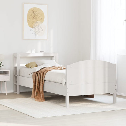Bedframe zonder matras massief grenenhout wit 75x190 cm is nu te koop bij PeponiXL, paradijselijk wonen!
