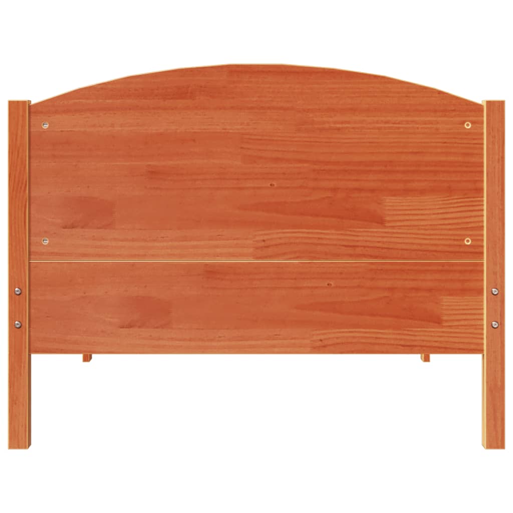 Bedframe zonder matras massief grenenhout wasbruin 75x190 cm is nu te koop bij PeponiXL, paradijselijk wonen!