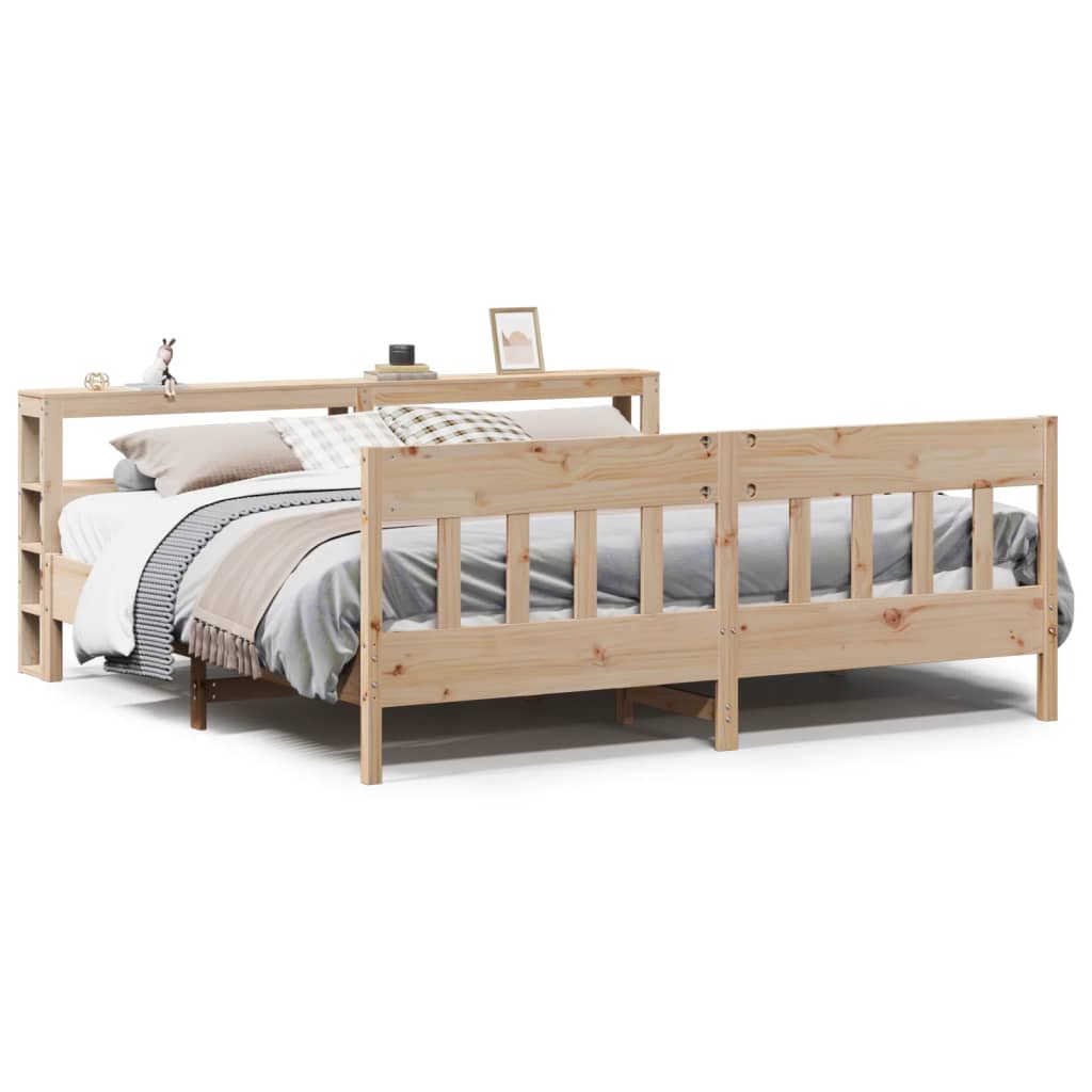 Bedframe zonder matras massief grenenhout 200x200 cm is nu te koop bij PeponiXL, paradijselijk wonen!