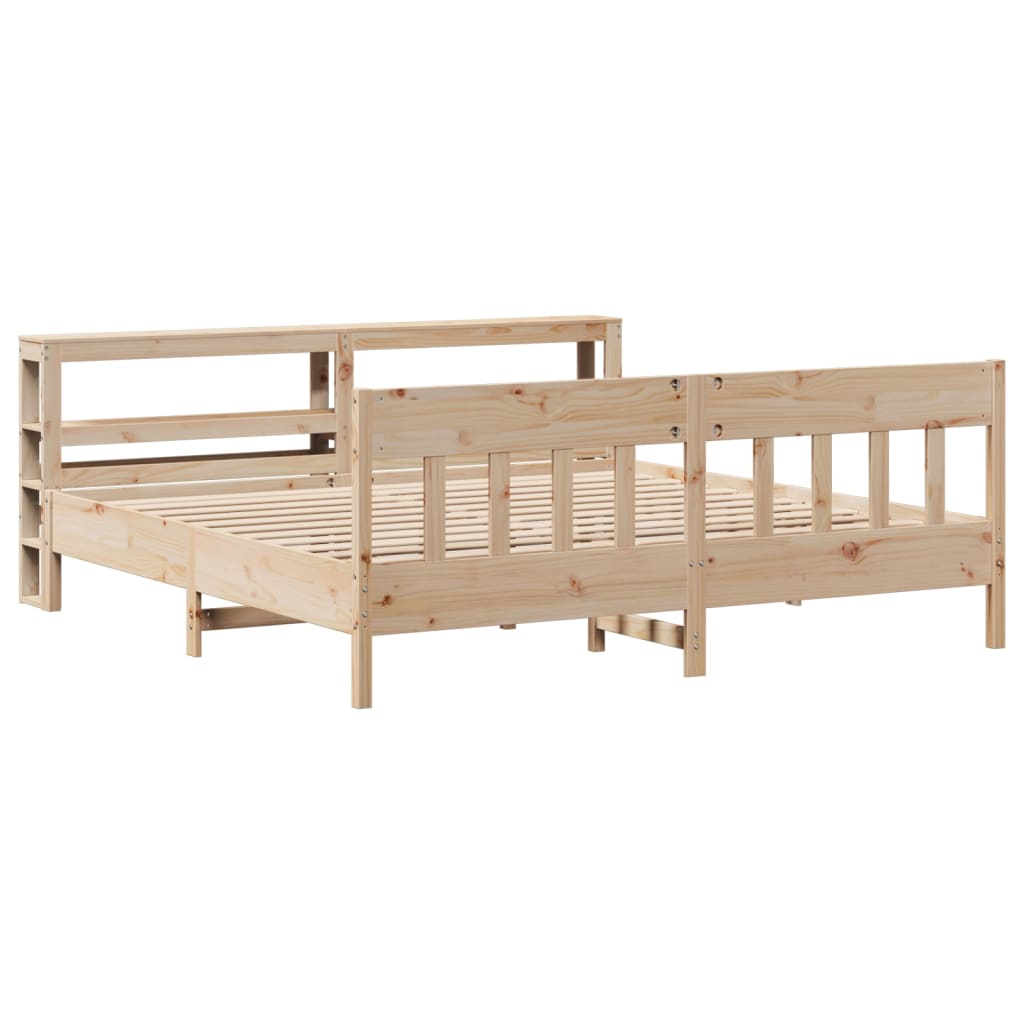 Bedframe zonder matras massief grenenhout 200x200 cm is nu te koop bij PeponiXL, paradijselijk wonen!