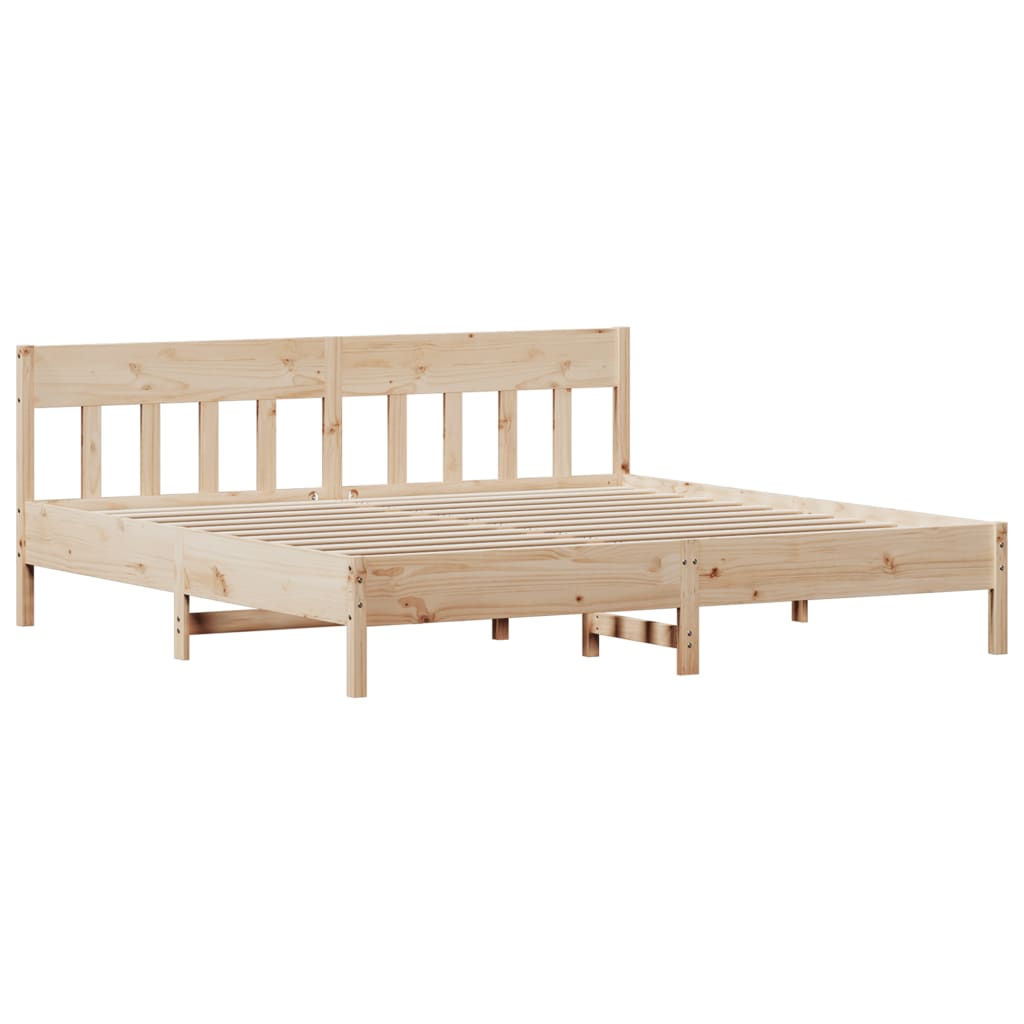 Bedframe zonder matras massief grenenhout 200x200 cm is nu te koop bij PeponiXL, paradijselijk wonen!