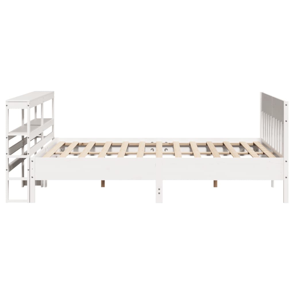 Bedframe zonder matras massief grenenhout wit 200x200 cm is nu te koop bij PeponiXL, paradijselijk wonen!