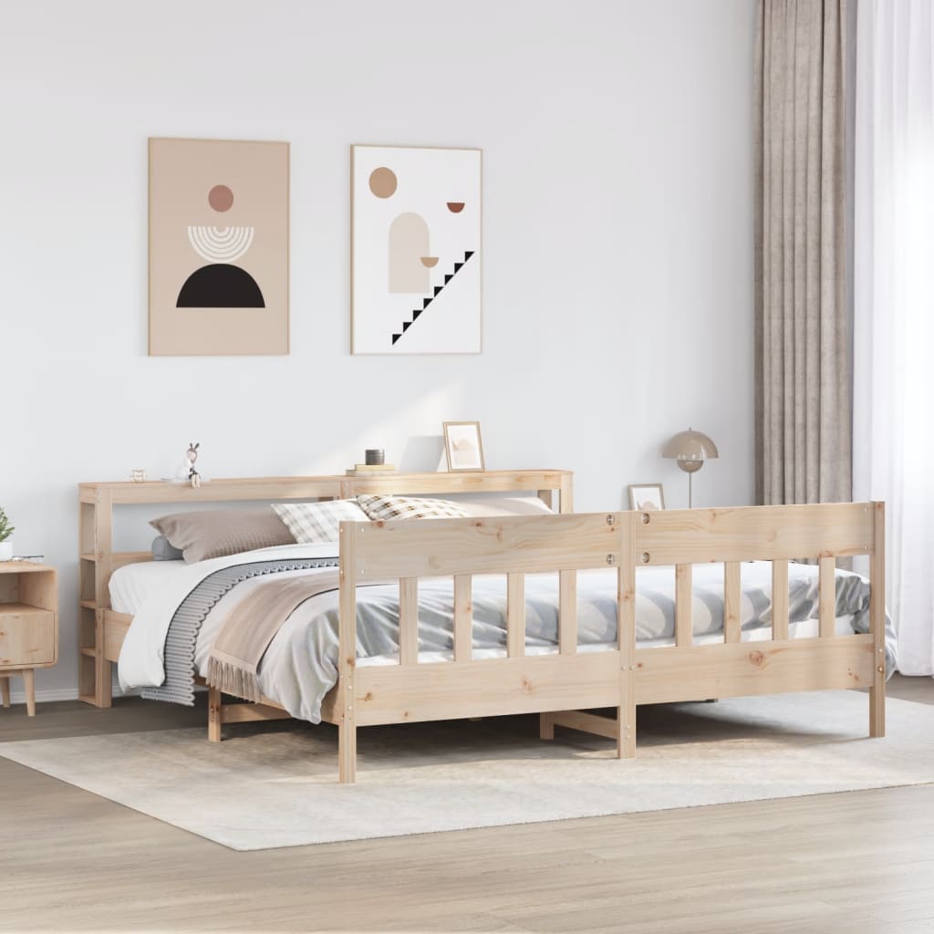 Bedframe zonder matras massief grenenhout 180x200 cm is nu te koop bij PeponiXL, paradijselijk wonen!