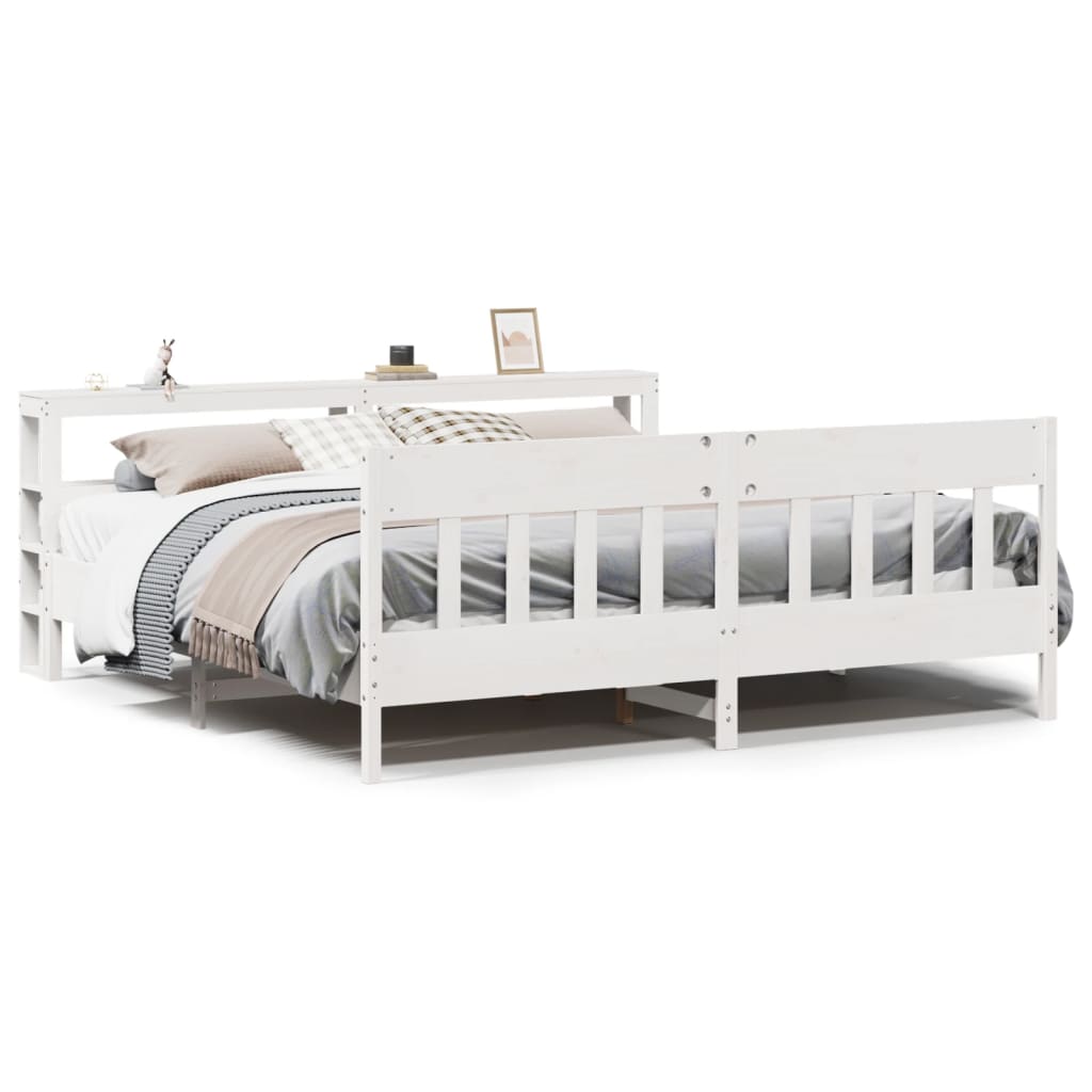 Bedframe zonder matras massief grenenhout wit 180x200 cm is nu te koop bij PeponiXL, paradijselijk wonen!