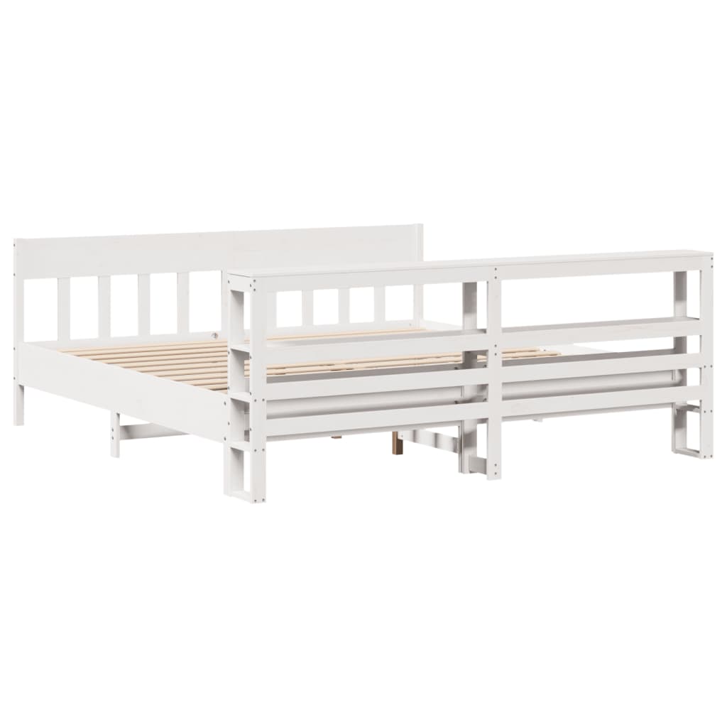 Bedframe zonder matras massief grenenhout wit 180x200 cm is nu te koop bij PeponiXL, paradijselijk wonen!