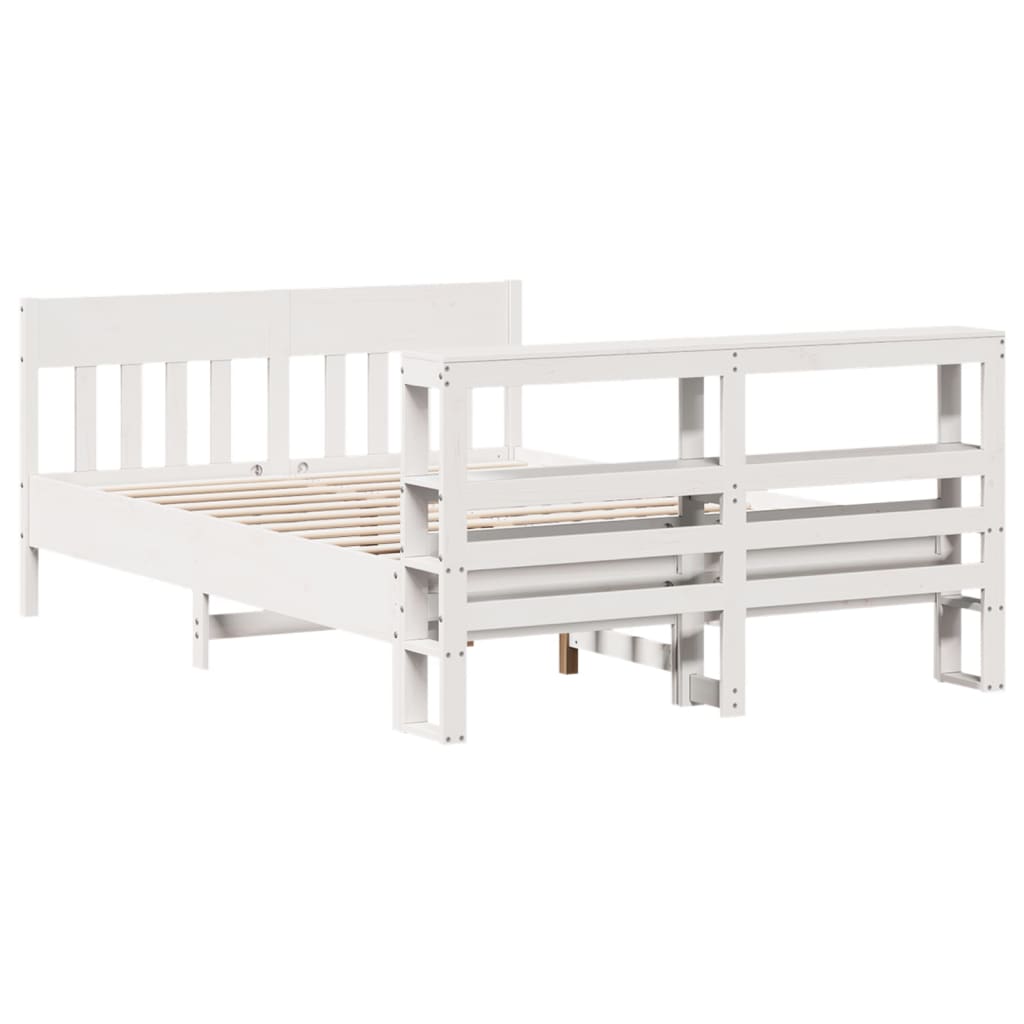 Bedframe zonder matras massief grenenhout wit 160x200 cm is nu te koop bij PeponiXL, paradijselijk wonen!