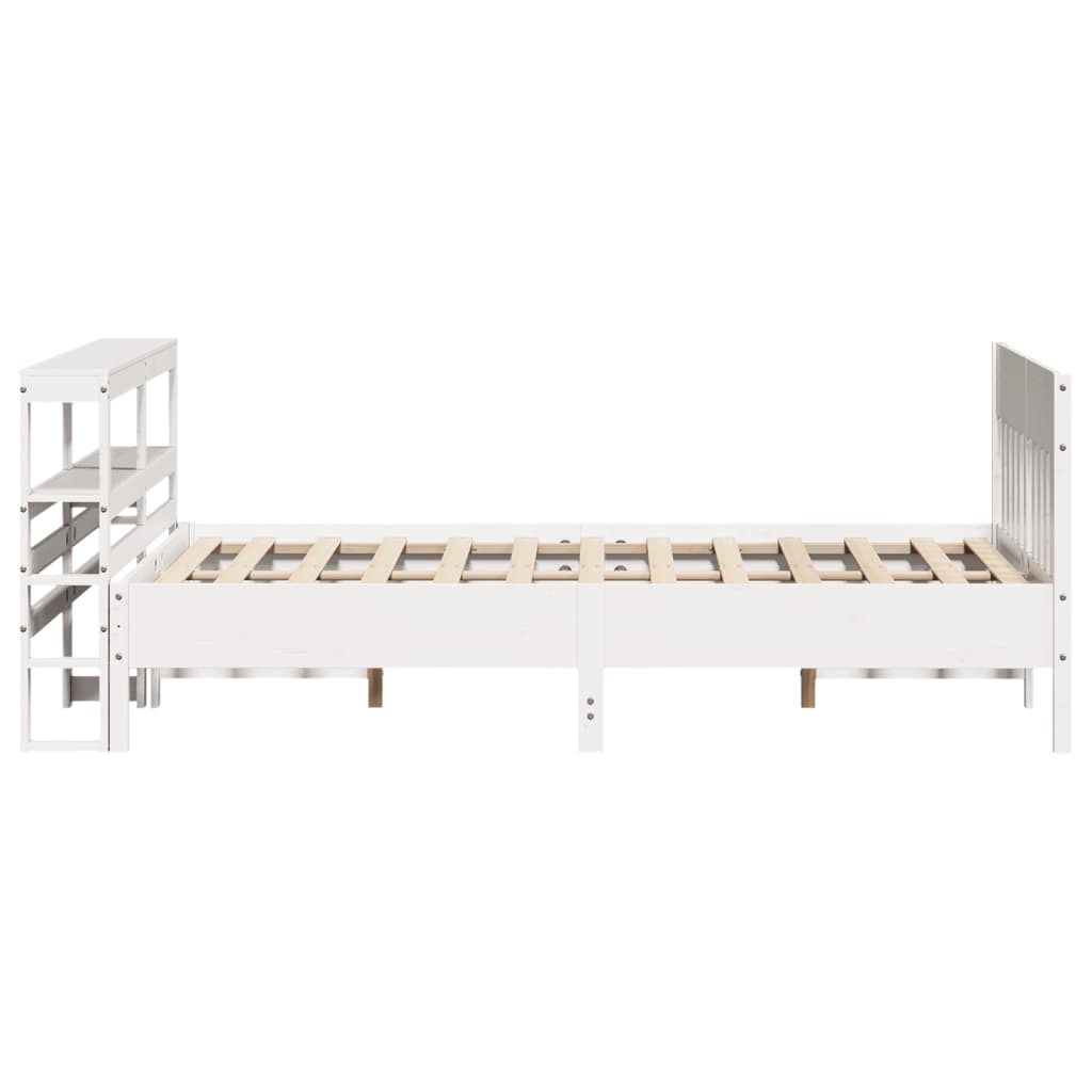 Bedframe zonder matras massief grenenhout wit 140x200 cm is nu te koop bij PeponiXL, paradijselijk wonen!