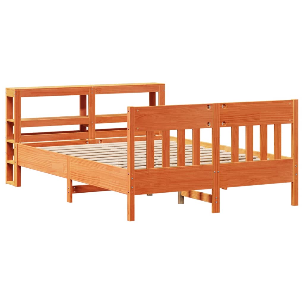 Bedframe zonder matras massief grenenhout wasbruin 120x200 cm is nu te koop bij PeponiXL, paradijselijk wonen!