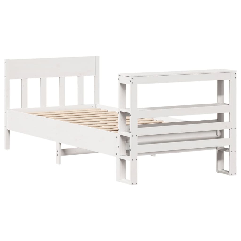 Bedframe zonder matras massief grenenhout wit 90x200 cm is nu te koop bij PeponiXL, paradijselijk wonen!