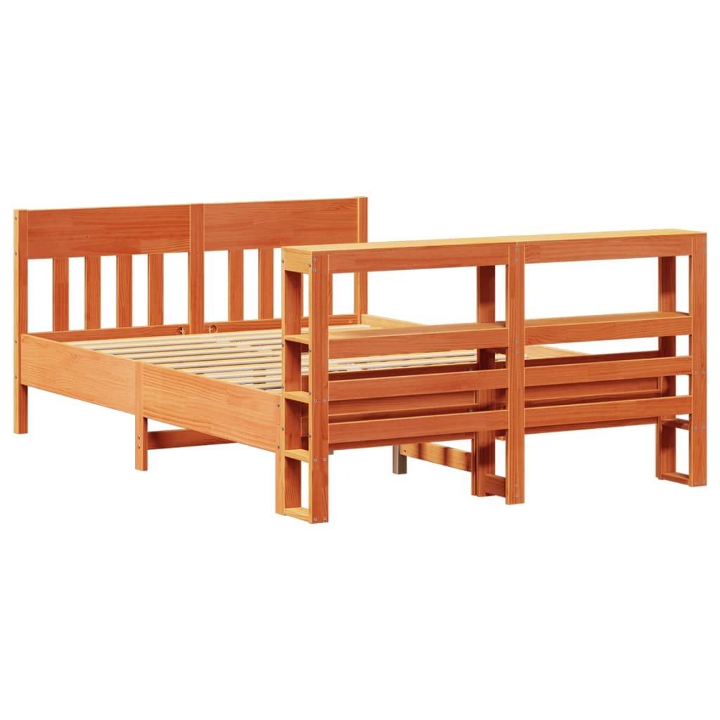Bedframe zonder matras massief grenenhout wasbruin 120x190 cm is nu te koop bij PeponiXL, paradijselijk wonen!