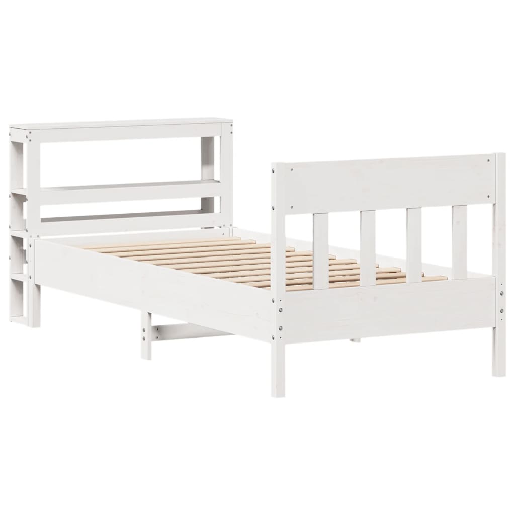 Bedframe zonder matras massief grenenhout wit 90x190 cm is nu te koop bij PeponiXL, paradijselijk wonen!