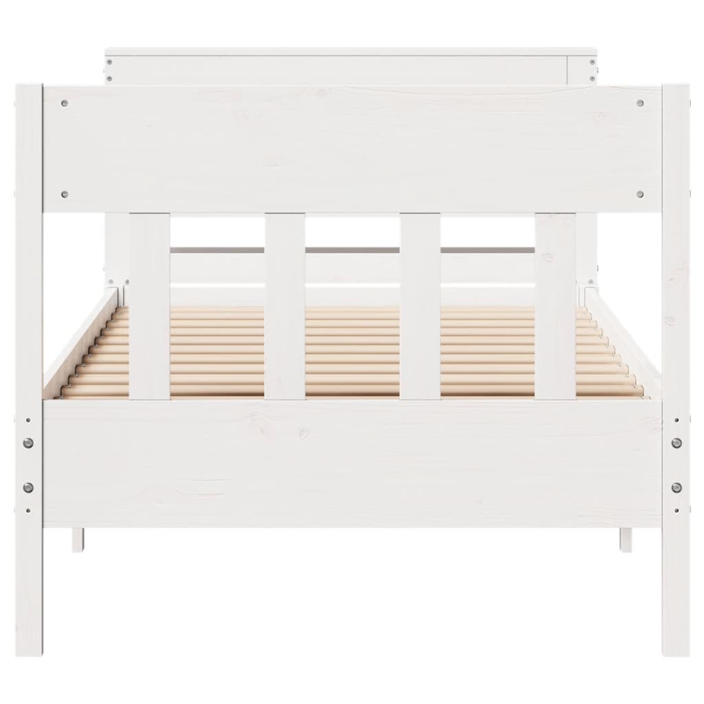 Bedframe zonder matras massief grenenhout wit 90x190 cm is nu te koop bij PeponiXL, paradijselijk wonen!