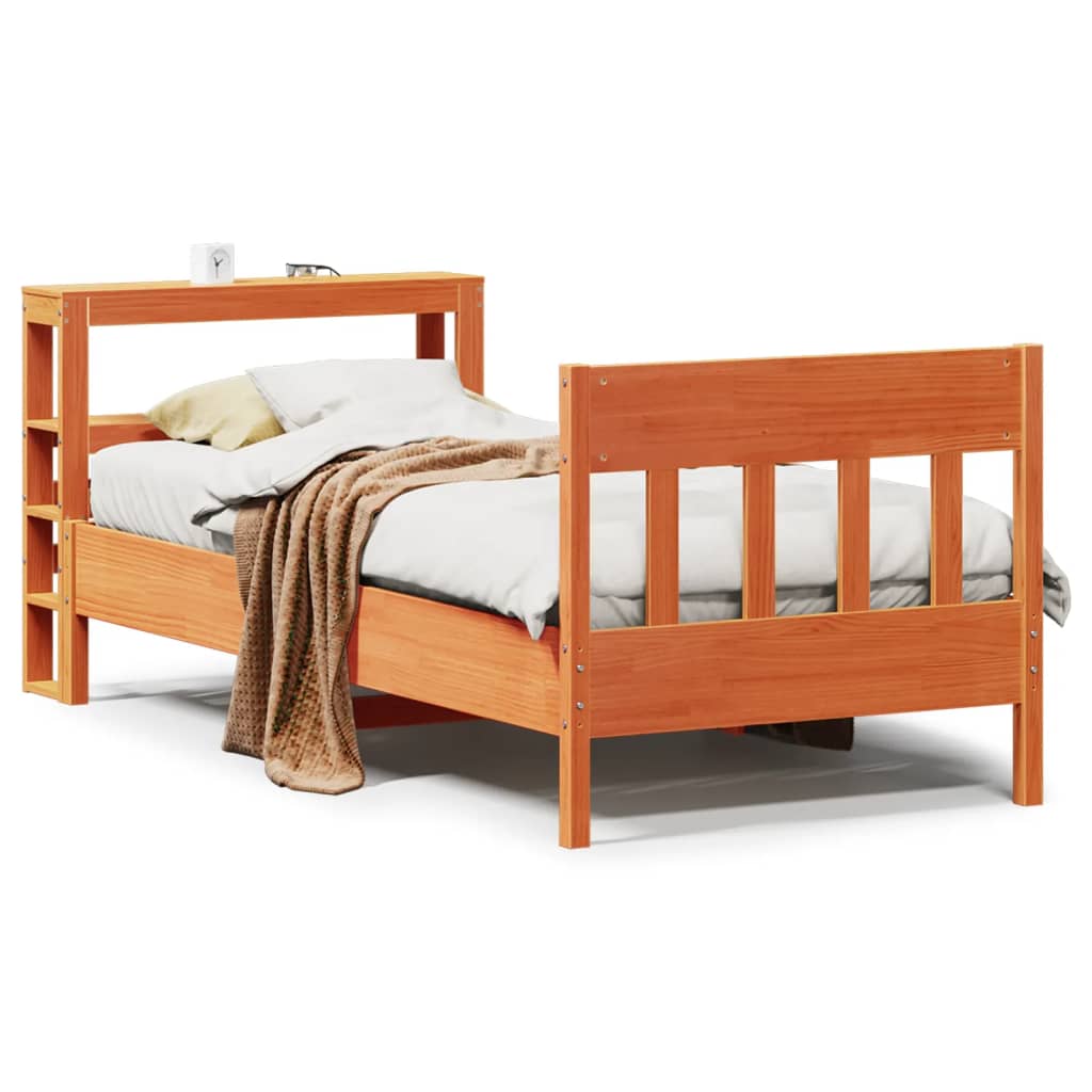 Bedframe zonder matras massief grenenhout wasbruin 90x190 cm is nu te koop bij PeponiXL, paradijselijk wonen!