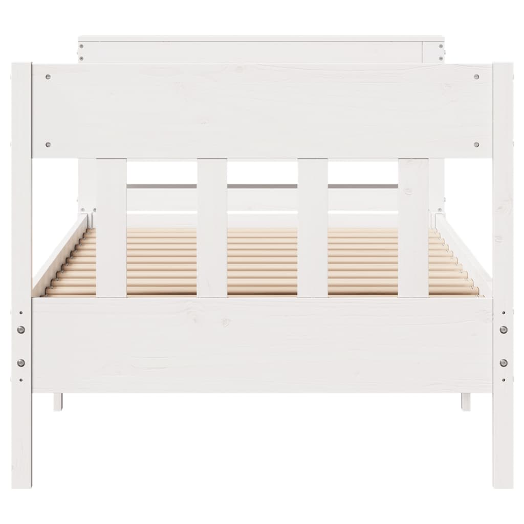 Bedframe zonder matras massief grenenhout wit 75x190 cm is nu te koop bij PeponiXL, paradijselijk wonen!