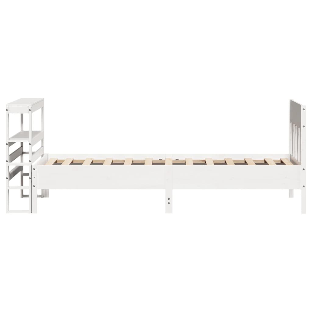 Bedframe zonder matras massief grenenhout wit 75x190 cm is nu te koop bij PeponiXL, paradijselijk wonen!