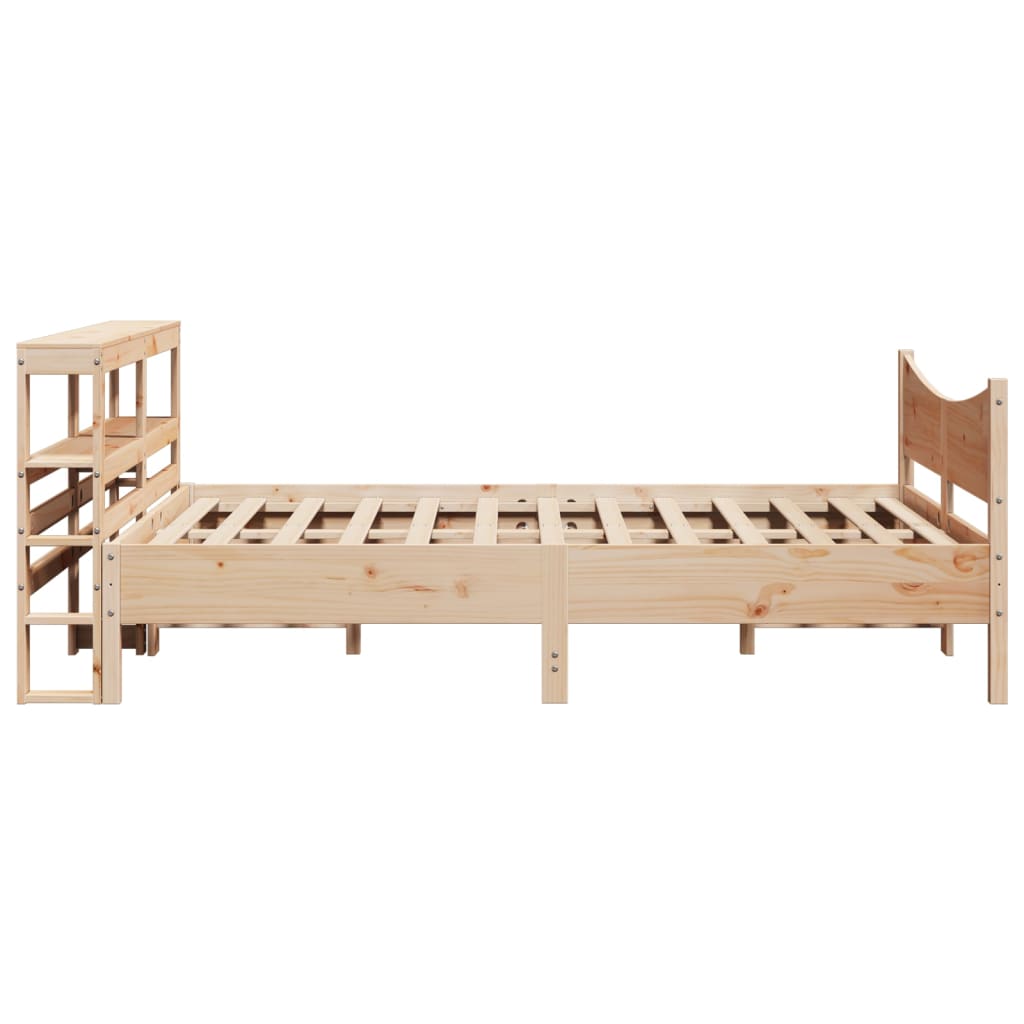 Bedframe met hoofdbord massief grenenhout 160x200 cm is nu te koop bij PeponiXL, paradijselijk wonen!